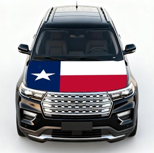 Texas Flag Car Hood Cover (Full Color) 4' x 5.25' image 5