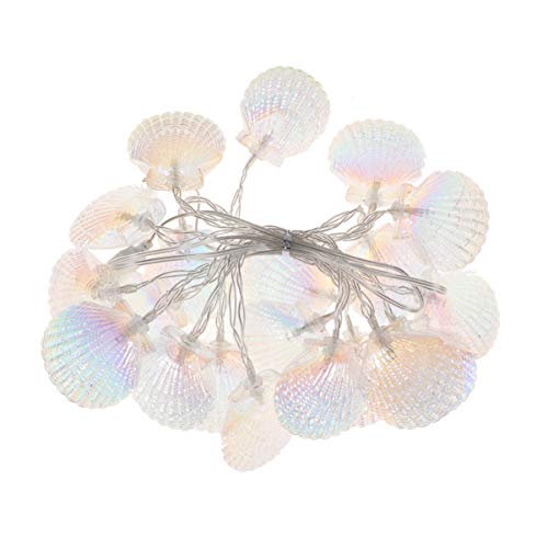 Cordão de luz 3M Uonlytech, 20 contas coloridas em formato de conchas USB luz noturna para quarto, b