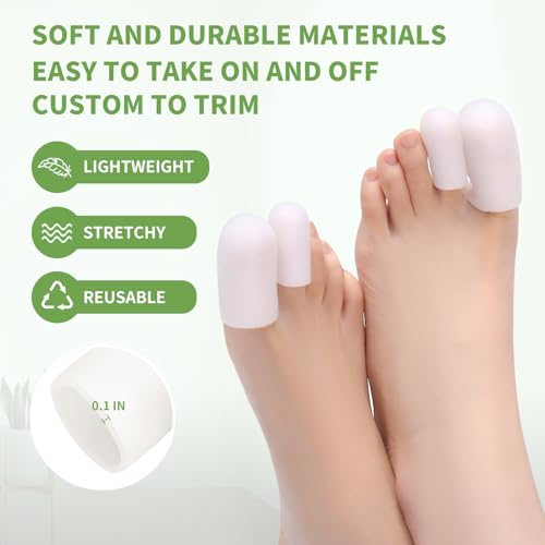 Image of Niupiour Silicone Toe Protectors for Pain, 14 Pack of Gel Toe Covers for Women and Men, Big Toe Caps for Blisters, Corns, Toe Guards Cushions for All Toes, Calluses, Ingrown Toenails