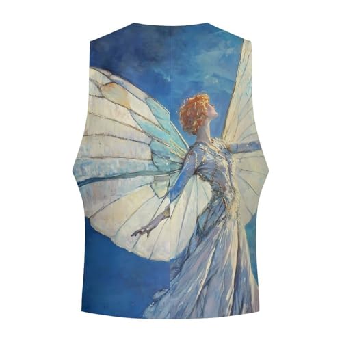 Butterflys Lady Casual Suit Vest for Men Formal Business Dress Regular Fit Waistcoat Tuxedo4