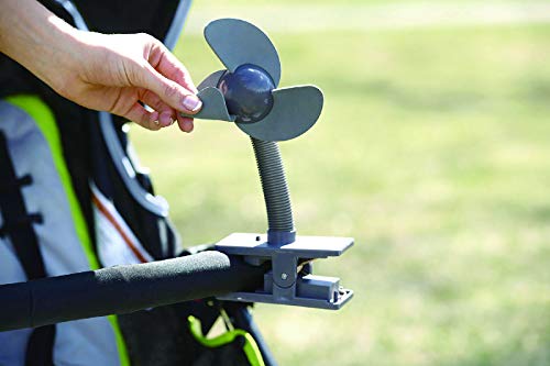 MINI VENTILADOR COM PÁS MACIAS PORTÁTIL, Girotondo Baby, Branco, cinza