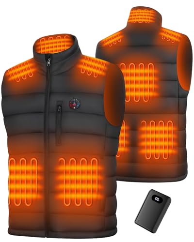 Apeemu Men's Heated Vest with 20000mAh Battery