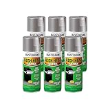 Rust-Oleum 270201 High Heat Ultra Spray Paint, 12 oz, Silver, 6 Pack