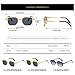 TVTBBVV Steampunk Square Sunglasses Men Metal Frames Artist Fashion Punk Glasses(Gradient Gray)