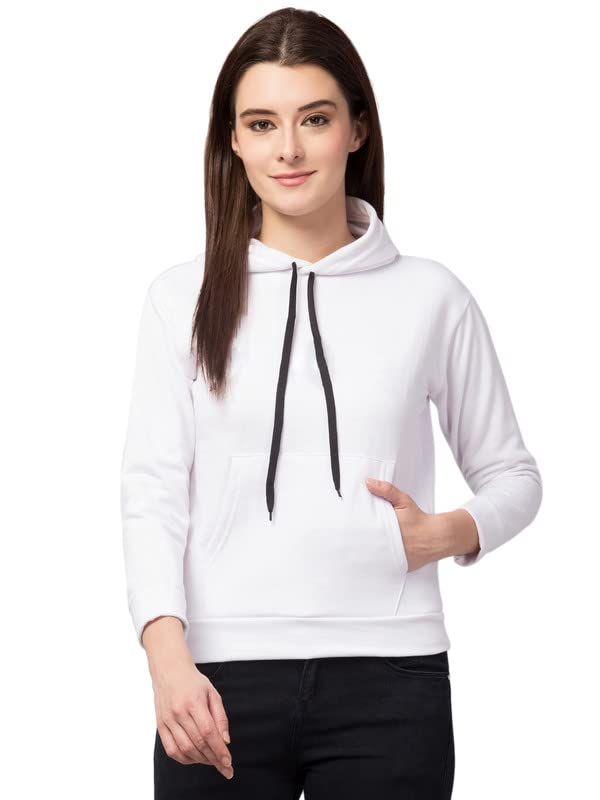 Image of Women's Fleece Plain Hoodie
