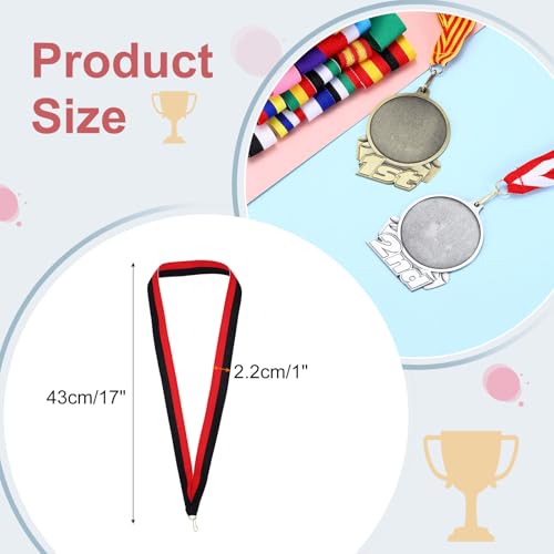 Rubans de médaille en polyester avec clip pour compétition sportive et fête d'école