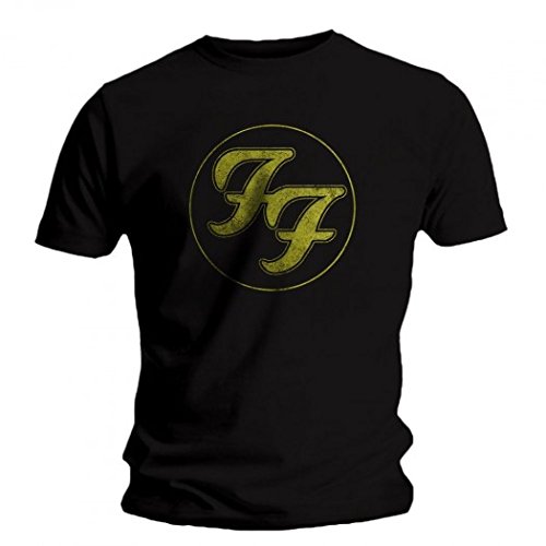 T-shirt Foo Fighters – Logo in Gold Circle – M - Les Beatles, Paul McCartney, John Lennon, RIngo Starr, George Harrison T-shirt Foo Fighters - Logo in Gold Circle - M