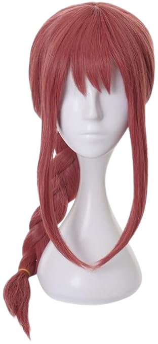 Kraja Parrucca Rossa Makima Cosplay di Personaggio Anime preferito per i Fan di Cosplay Halloween Festa Natale Fumetto Videogame (Makima)