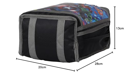 Image of Polyester 3D Photos School and Tiffin Bag for Boys Waterproof (Black)