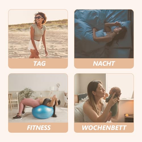 MOLLIS Einweg Periodenunterwäsche für Damen Postnatale Schwangerschafts Slips Auslaufsicher bei starkem Ausfluss Schwarz S/M 8 Stück