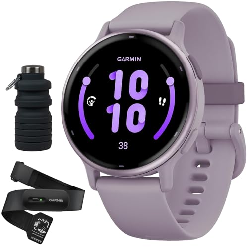 Garmin Vivoactive 5 Fitness Smartwatch, Orchid with HRM 200 Heart