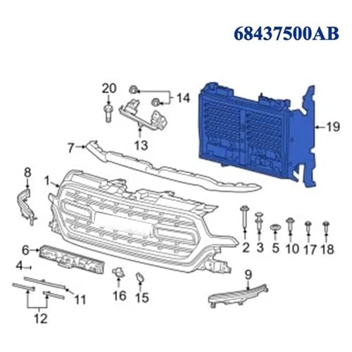 Remplacement d'air calandre supérieure Ram 1500 support radiateur 2024