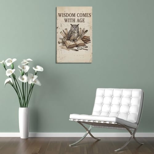 Toile Chouette et Forêt Rustique - Solution Déco Murale pour Réchauffer vos Pièces