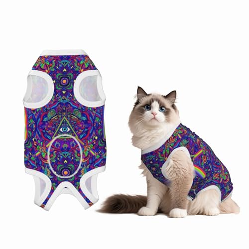 Recovery Suit for Dogs All Seeing Eye Indian Fatima Hamsa Hand Dog Surgery Suit Female Spay Male Neuter