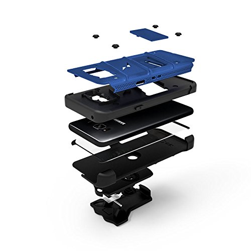 Samsung Galaxy S8 Plus Case, Zizo [Bolt Series] W/ [Galaxy S8 Plus Screen Protector] Kickstand [12 Ft. Military Grade Drop Tested] Holster Clip - S8+ #TOP2