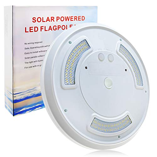 BeideLt Solar Flag Pole Light,111 LED Super-Bright Solar Powered Flagpole Light,8-10H Longest Lasting Dusk to Dawn & Most Flag Cove