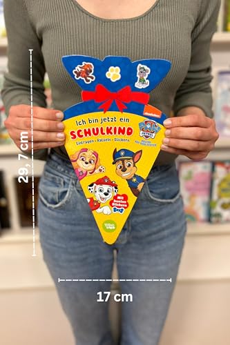 PAW Patrol Ich bin jetzt ein Schulkind! Eintragen, Rätseln, Stickern: Das perfekte Geschenk für die Schultüte. Für Kinder ab 5 Jahren, 17,1 x 29,3 cm, Yellow