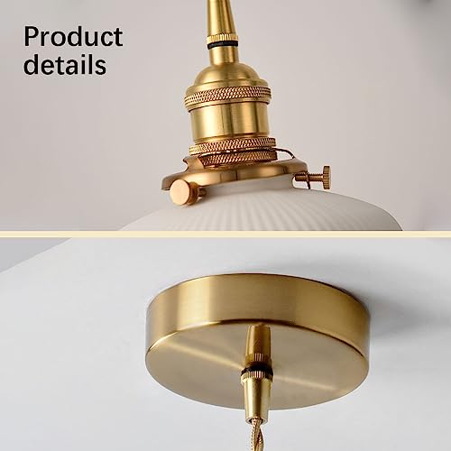 Suspension céramique blanche pour éclairage décoratif de ferme - 6