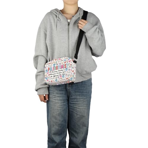 MNIGIU Funny Phlebotomist Gift Phlebotomy Tech Crossbody Bag for PBT Tech Phleb Tech4