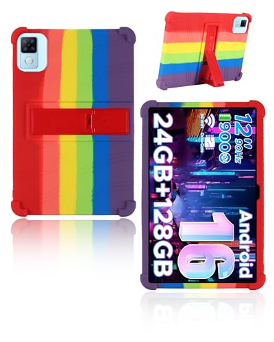 Tablette DOOGEE U12 étui silicone arc-en-ciel pour regarder des vidéos confortablement