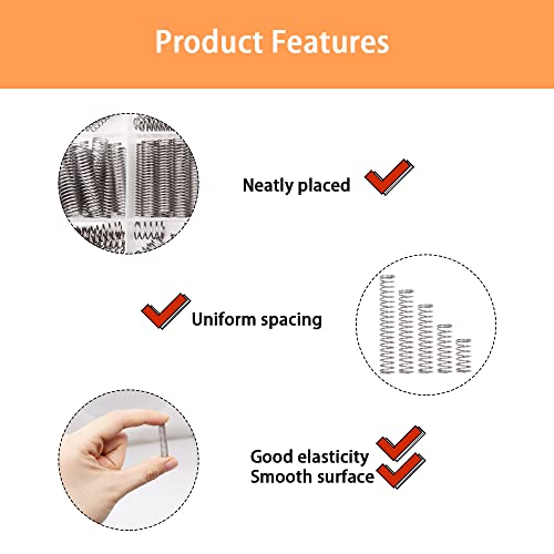 dianrui 300pcs compression springs assortment kit 23 different sizes small spring 304 stainless steel mechanical mini springs for diy repair project