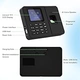 Clocking Machine for Employees Small Business,Employee Time Clock with 2.4 TFT LCD Fingerprint Password,Attendance Detector,Office Punch Clock Automatic with Free Software (0 Monthly Fees) - Image 8