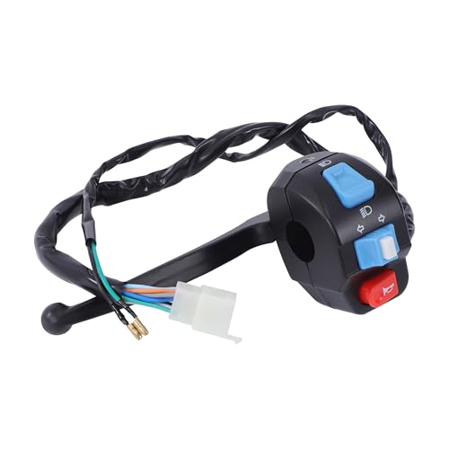 Commutateur Commande Guidon Moto 22mm avec Clignotant de Klaxon Commande de Faisceau Bas Elevé leviers frein Kit avec étriers Leviers Câbles