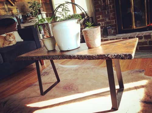 NXN-HOME 19'' Tall Trapezoid Metal Table Legs for Furniture, Bench Legs, Coffee Table Legs, DIY Furniture Legs Set of 2