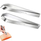 2 Stück Grätenzange Küchenpinzette - Kochpinzette Edelstahl Pinzette Küche Zange Küche, Passend für Fischzubereitung, Imkergabel & Küchenarbeiten