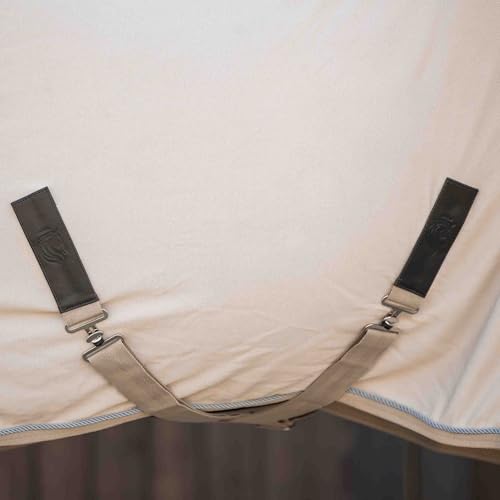 Image of Equinavia Torr Quick Dry Fleece Horse Cooler Blanket Liner with Wither Relief - Rain Cloud Tan - 78 in