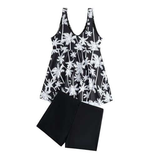 Tankini imprimé noix de coco maillot de bain deux pièces homme avec culotte séparée - 3