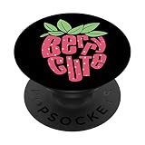 Jeu de mots humoristique avec motif fraise et baie PopSockets PopGrip Interchangeable