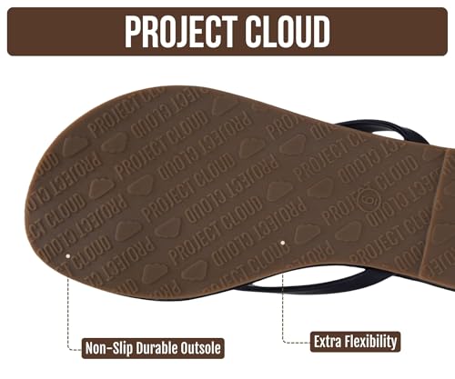 Image of Project Cloud Flip Flops for Women Footwear- Lightweight and Memory Foam Insole Sandals for Women 2026 - Durable Non-Slip Beach Essentials Flats for Women Sandals (Foundations)