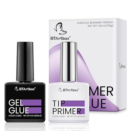 BTArtbox Nail Glue & Primer Set - 2 x 0.5 Fl Oz...