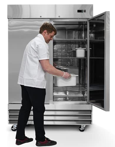 Fse 54-Inch Two Door Commercial Reach-In Freezer, 48 Cubic Feet, Stainless Steel, 115 V, (Mrfz-2D) #TOP4
