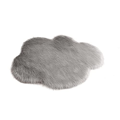 Kikon 洗える ラグマット カーペット オールシーズン シャギーラグ 絨毯 滑り止め付 冬用 夏用 床暖房対応 雲の模様 ライト グレー