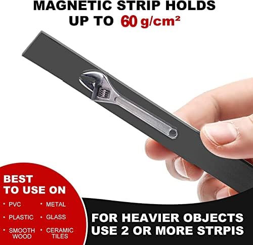 Magnetic Tape, Magnetic Strips with 3M self Adhesive Backing (15mm Wide x 4m Long), Magnet Tape Strip Roll Perfect for DIY, Art Projects, whiteboards & Fridge Organization