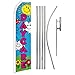 Infinity Republic - Daycare Banner Swooper Flag & Pole Kit - Perfect for Schools, Child Care, Daycares, Montessori Schools, etc!