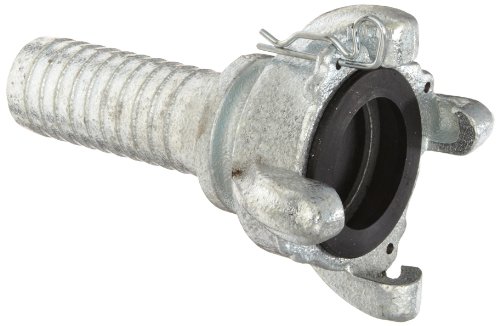Dixon AM16 Iron Air Hose Fitting, 4 Lug Quick Acting Coupling, 1-1/4 Inch Hose End Barbed