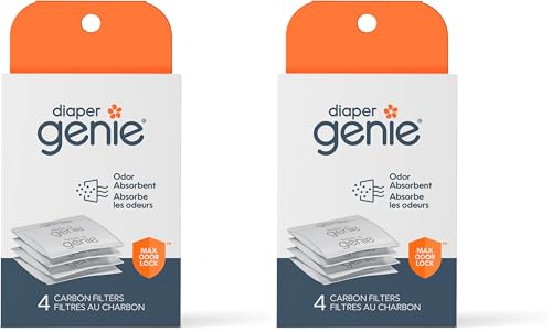Image of Diaper Genie Playtex Carbon Filter Refill Tray for Diaper Pails, 4 Count (Pack of 2)
