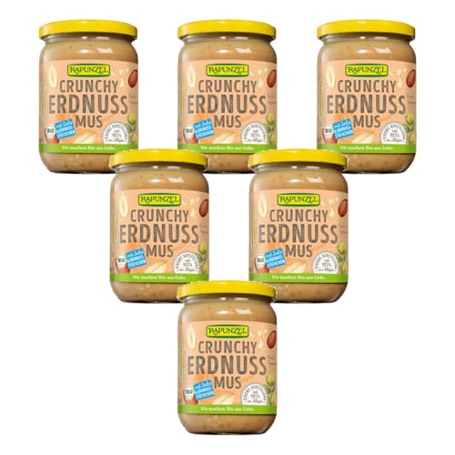Rapunzel Bio Erdnussmus Crunchy mit Salz (6 x 500 gr)