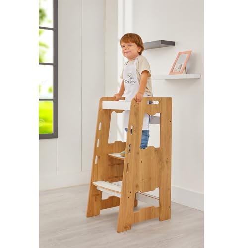 Minera Ahşap Montessori Öğrenme Kulesi / 2-6 Yaş/Naturel