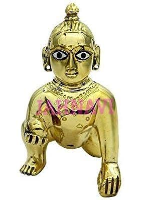 Laddu Gopal figura de latón de 8,9 cm para resolver la falta de espacio en el altar