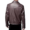 Mens Motorcyle Faux Leather Jacket Slim Fit Zip-Up Lapel Bomber Jackets Stand Collar Windbreaker Lightweight PU Biker Coat Vintage Casual Trucker Jackets Streetwear Asymmetric Outerwear Walking S-5XL #1
