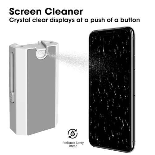 Image of Amazon Basics 8-in-1 Cleaning Kit for Laptop, Mobile, iPhone, AirPods, Earbuds, Keyboard | Multifunctional Tool Kit | Includes Microfibre Cloth & 250 ml Cleaning Liquid