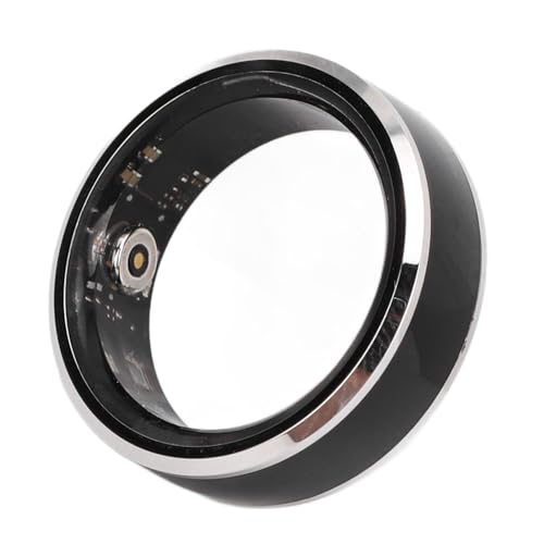 Smart Ring, Aluminum Alloy Sleep Monitoring, Body Temperature Detection, Motion Sensing Game, with 400mAh Charging Case, Anniversary (No. 7 (17.6 mm Inner Diameter))