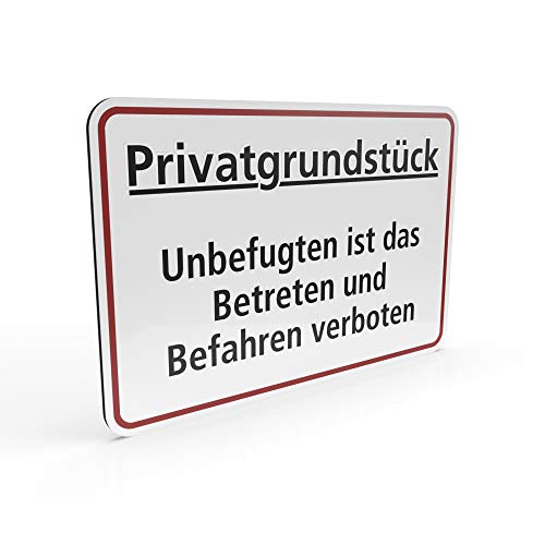 Betriebsausstattung24 Schild Privatgrundstück Aluminium Verbundplatte
