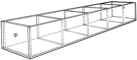 Clear Acrylic Bin Trays | Five Compartment Countertop Bins | Retail Bin Fixtures | Bead Tray Organizers