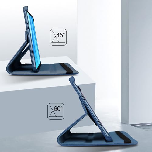 Image of TGK 360 Rotatable Smart Flip Cover for OnePlus Pad Lite 11 inch Tablet Case, Oppo Pad SE 11 inch (Dark Blue)