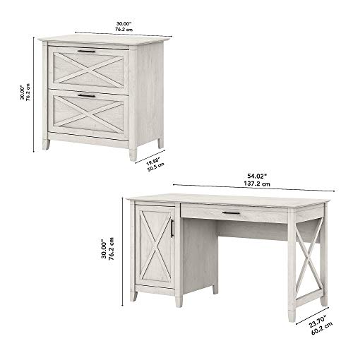 image for Bush Furniture Key West 54W Computer Desk with Storage and 2 Drawer La